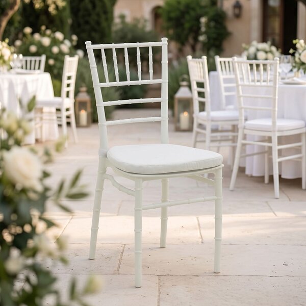 Scaun de gradina, Tiffany I, Alb, 46.5x39.5x87 cm