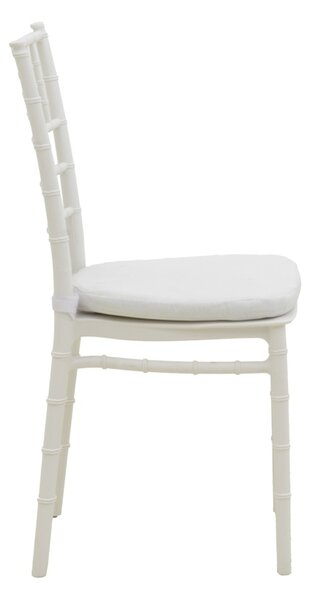 Scaun de gradina, Tiffany I, Alb, 46.5x39.5x87 cm
