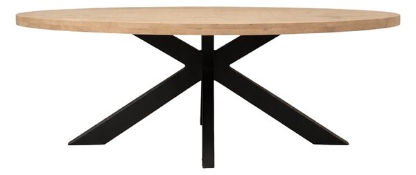 Masa de dining, Jenma, Negru, 100x200x76 cm