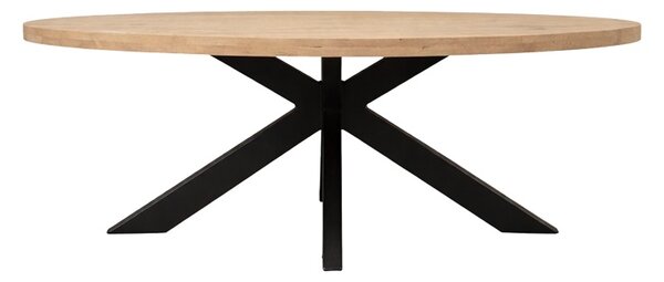 Masa de dining, Jenma, Negru, 90x180x76 cm
