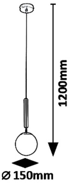 Rabalux Divina lampă suspendată 1x9 W alb-auriu 5352