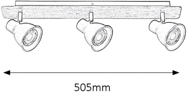 Rabalux Mac lampă de tavan 3x35 W negru 5904