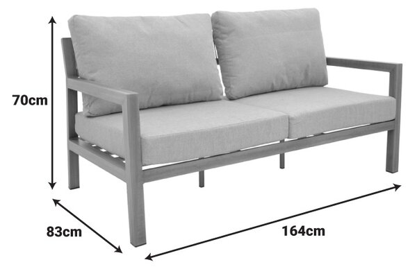 Set 4 bucati de gradina, Andasio, Gri, 83x164x70 cm