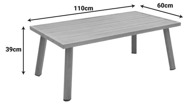 Set 4 bucati de gradina, Andasio, Gri, 83x164x70 cm