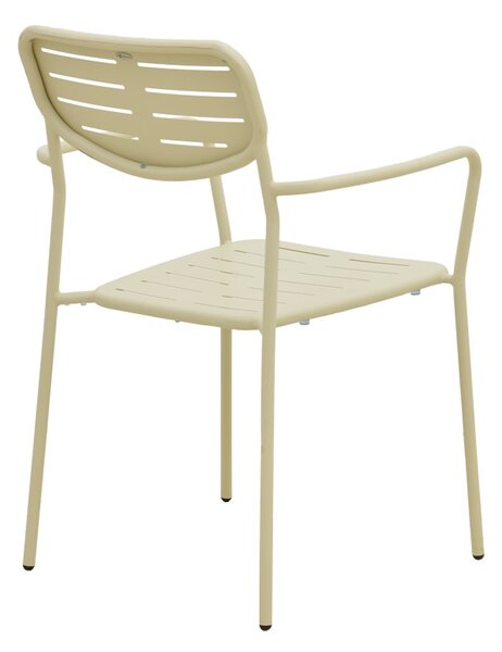 Set 5 masa si scaune gradina, Moraja, Crem, 80x140x72 cm