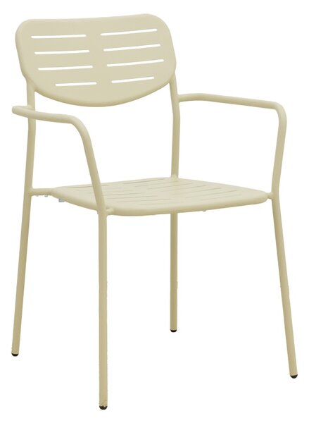 Set 5 masa si scaune gradina, Moraja, Crem, 80x140x72 cm