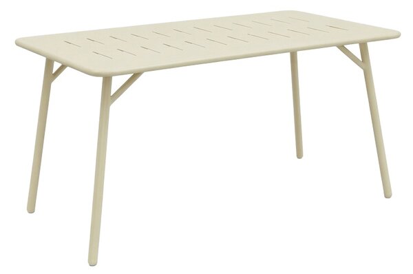 Set 5 masa si scaune gradina, Moraja, Crem, 80x140x72 cm