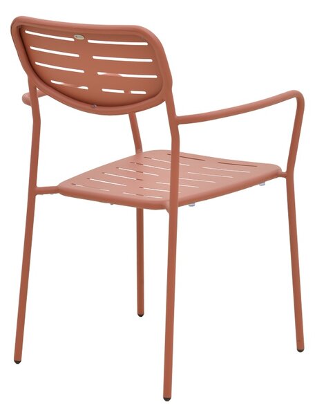 Scaun de gradina Stivuibil, Deraby, Terracotta, 45.5x56x83 cm