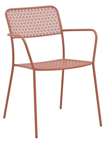 Set 3 bucati masa si scaune gradina V2, Moraja, Terracotta, 70x70x73 cm