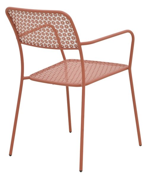 Set 3 bucati masa si scaune gradina V2, Moraja, Terracotta, 70x70x73 cm