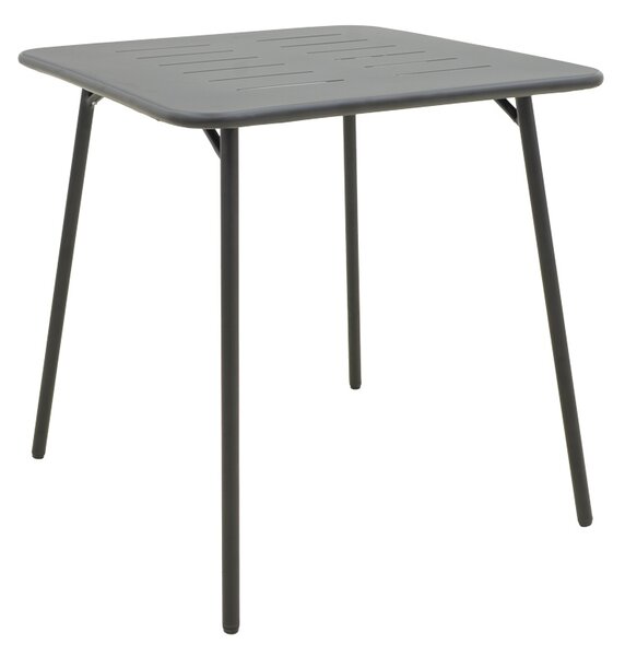 Set 3 masa si scaune gradina V1, Moraja, Negru, 70x70x73 cm