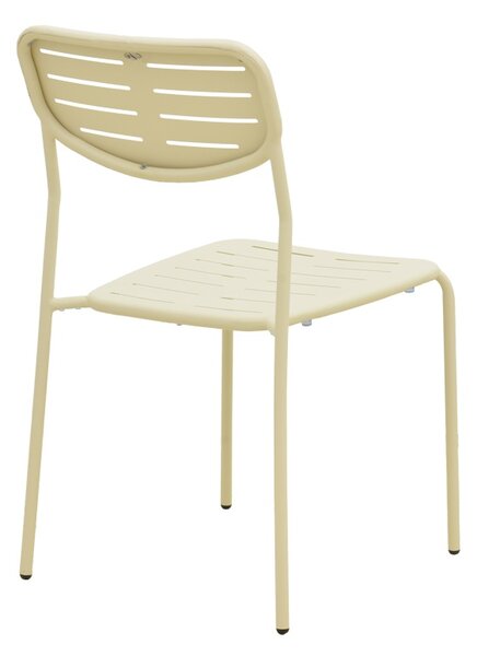 Set 3 masa si scaune gradina, Deraby, Crem, 70x70x73 cm