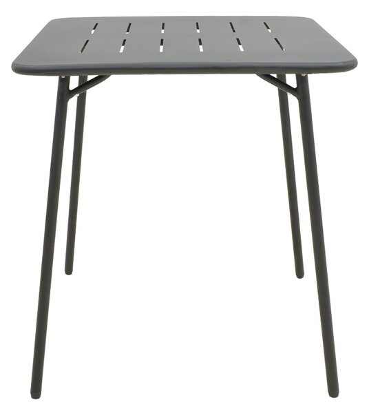 Set 3 masa si scaune gradina V1, Moraja, Negru, 70x70x73 cm