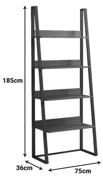 Biblioteca, Alfa, Nuc, 36x75x185 cm