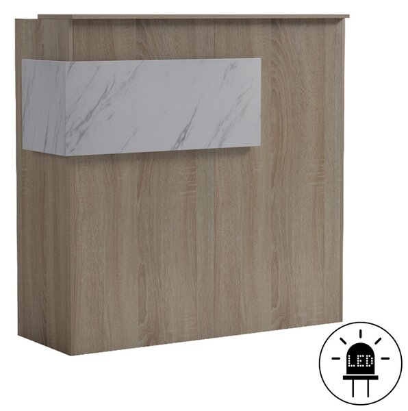 Receptie birou, Optima, Sonoma, 40x110x110 cm