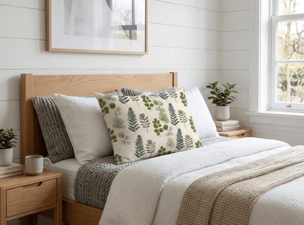 Husa pentru perna din microfibra SCANDI NATURE 50x70 cm, verde