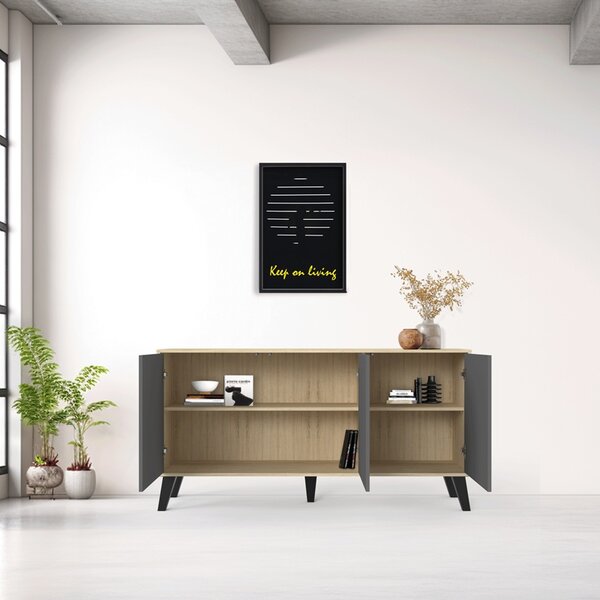 Bufet, Billie, Antracit, 40x149x77 cm