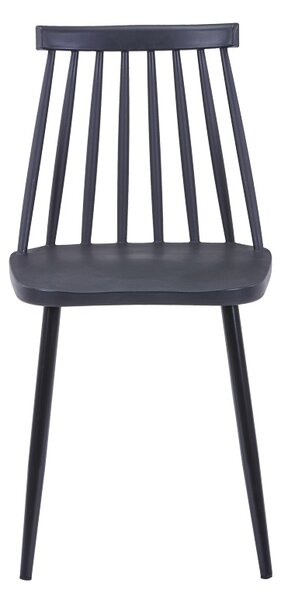 Scaun V1, Aurora, Negru, 49.5x42x77 cm