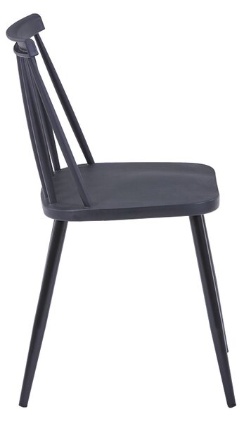 Scaun V1, Aurora, Negru, 49.5x42x77 cm