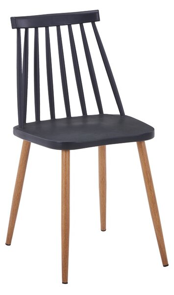 Scaun V2, Aurora, Negru, 49.5x42x77 cm