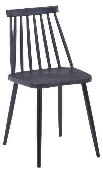 Scaun V1, Aurora, Negru, 49.5x42x77 cm