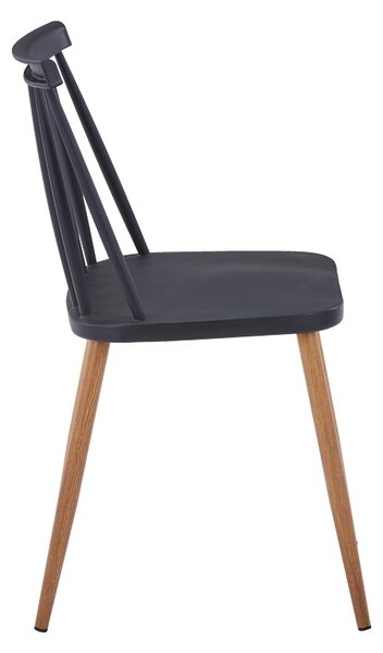 Scaun V2, Aurora, Negru, 49.5x42x77 cm