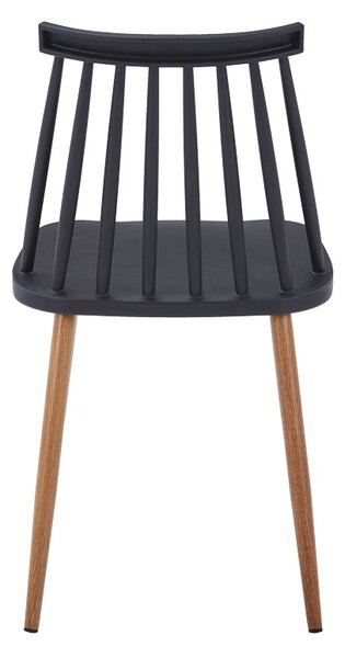Scaun V2, Aurora, Negru, 49.5x42x77 cm