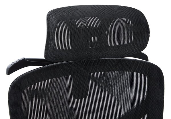 Scaun de birou V1, Vigo, Negru, 70x52x124 cm