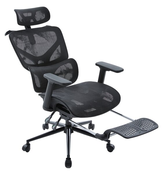 Scaun de birou V1, Vigo, Negru, 70x52x124 cm