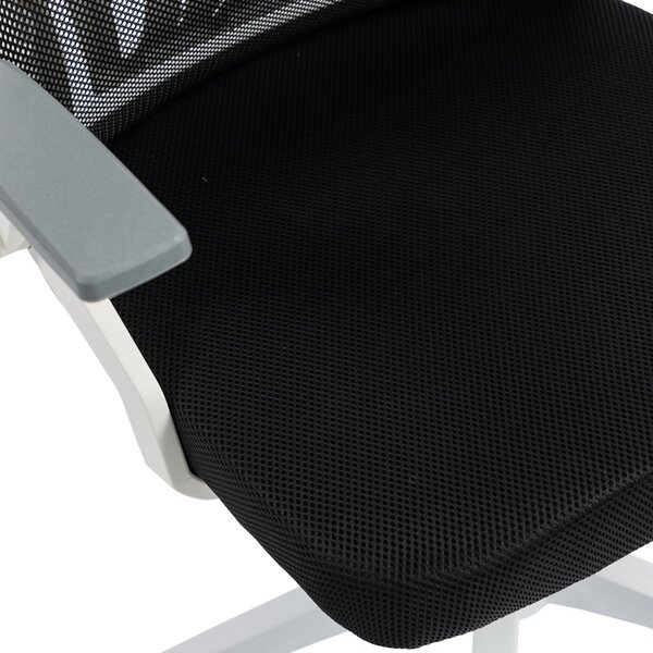 Scaun de birou V2, Plymot, Negru, 58x48x122 cm