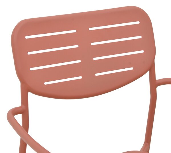 Scaun de gradina Stivuibil, Deraby, Terracotta, 45.5x56x83 cm