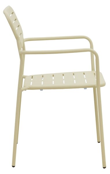 Scaun de gradina Stivuibil, Deraby, Crem, 45.5x56x83 cm