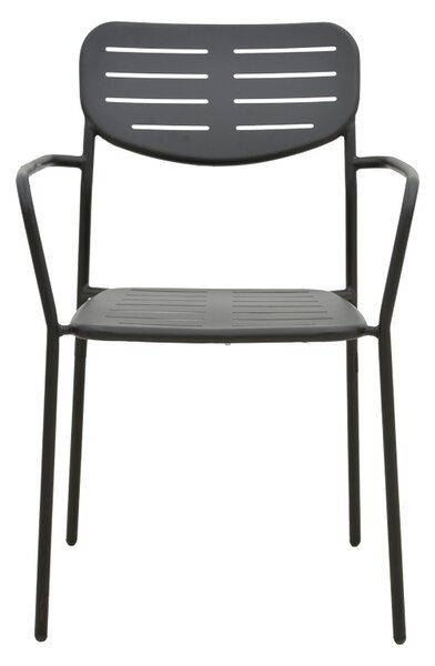 Scaun de gradina Stivuibil, Deraby, Negru, 45.5x56x83 cm