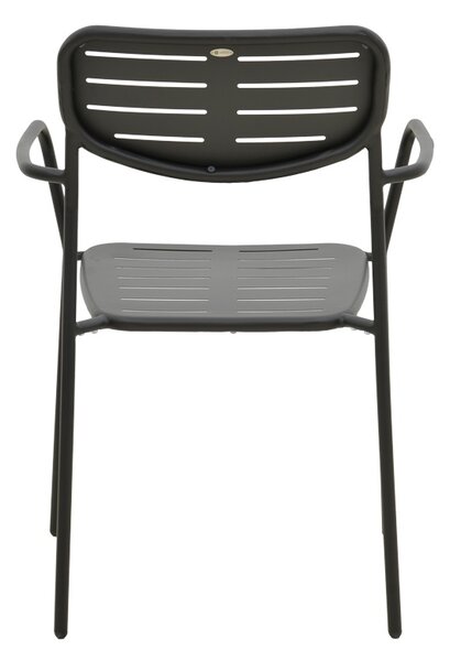Scaun de gradina Stivuibil, Deraby, Negru, 45.5x56x83 cm