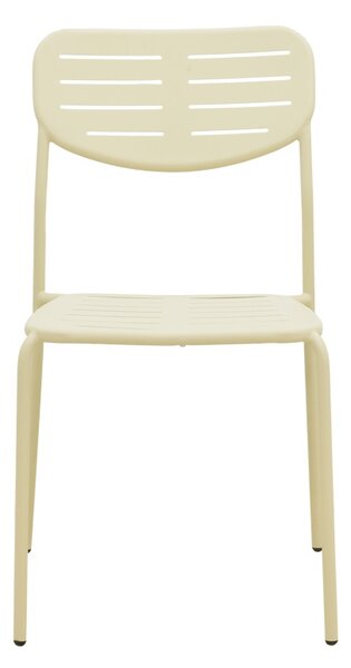 Scaun de gradina stivuibil, Deraby, Crem, 45.5x52.5x83 cm