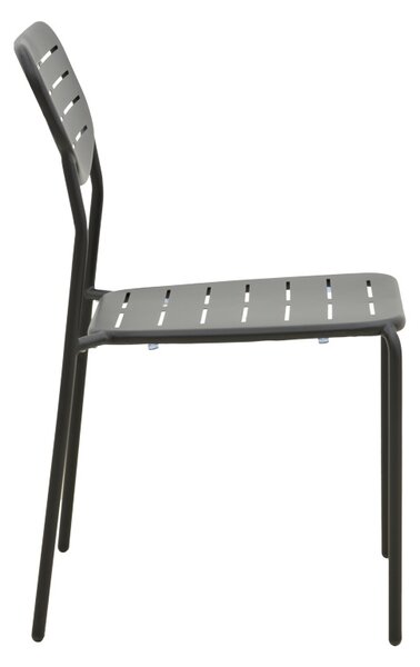 Scaun de gradina Stivuibil, Deraby, Negru, 45.5x52.5x83 cm