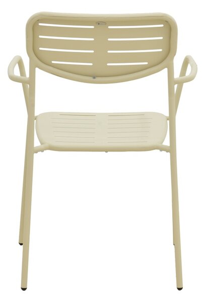 Scaun de gradina Stivuibil, Deraby, Crem, 45.5x56x83 cm