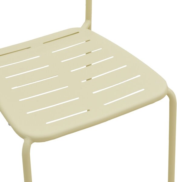 Scaun de gradina stivuibil, Deraby, Crem, 45.5x52.5x83 cm