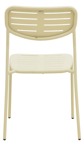 Scaun de gradina stivuibil, Deraby, Crem, 45.5x52.5x83 cm