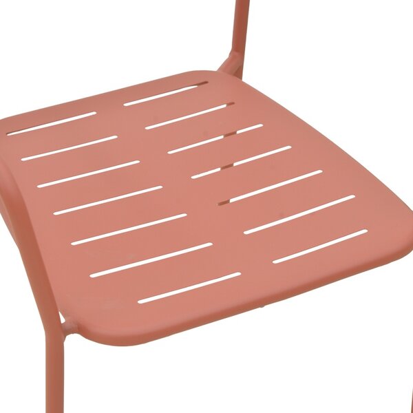 Scaun de gradina Stivuibil, Deraby, Terracotta, 45.5x56x83 cm