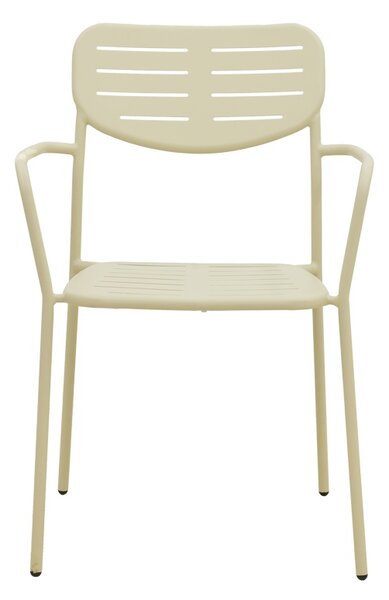Scaun de gradina Stivuibil, Deraby, Crem, 45.5x56x83 cm