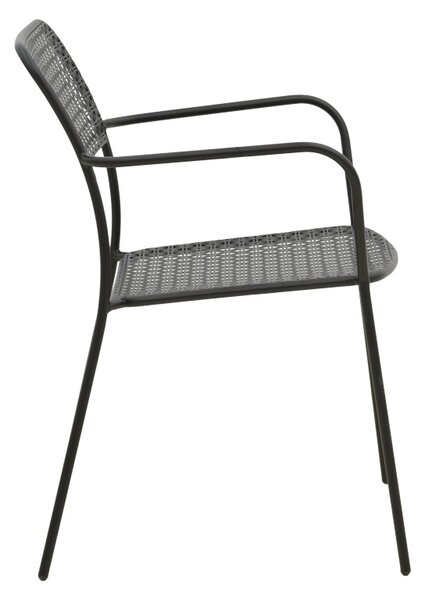 Scaun de gradina Stivuibil, Federal, Negru, 58x57x81.5 cm