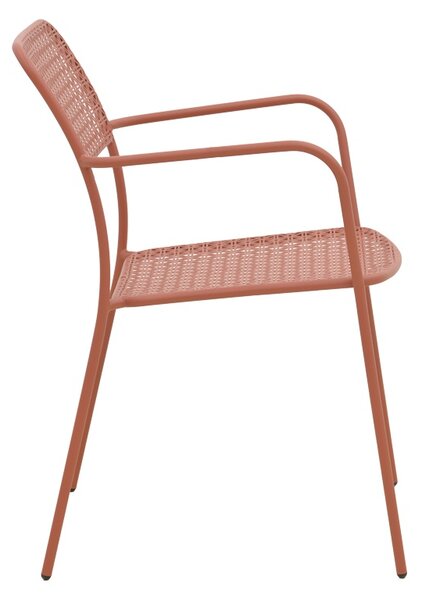 Scaun de gradina Stivuibil, Federal, Terracotta, 58x57x81.5 cm