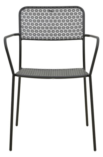 Scaun de gradina Stivuibil, Federal, Negru, 58x57x81.5 cm