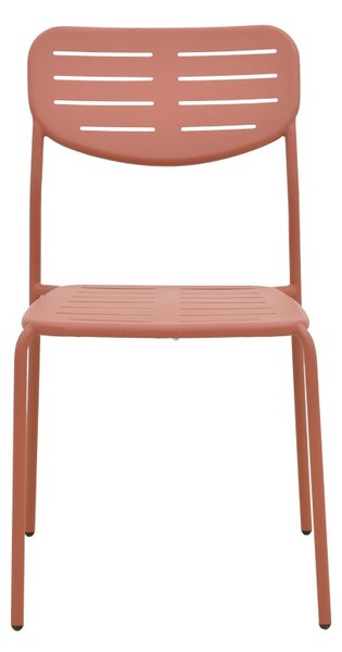 Scaun de gradina stivuibil, Deraby, Caramiziu, 45.5x52.5x83 cm