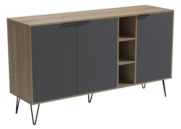 Comoda, Balain, Sonoma, 35.5x142x83 cm