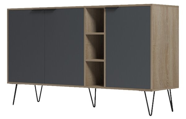 Comoda, Balain, Sonoma, 35.5x142x83 cm