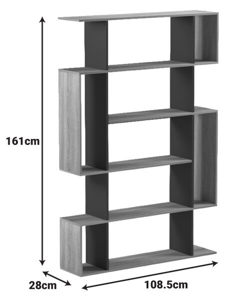 Biblioteca, Mito, Alb, 25x108.5x161 cm