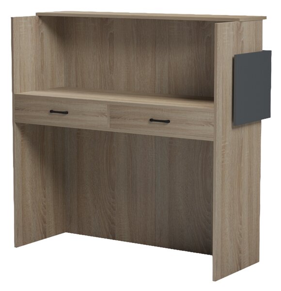 Receptie birou, Optima, Gri, 40x110x110 cm