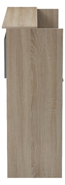 Receptie birou, Optima, Gri, 40x110x110 cm